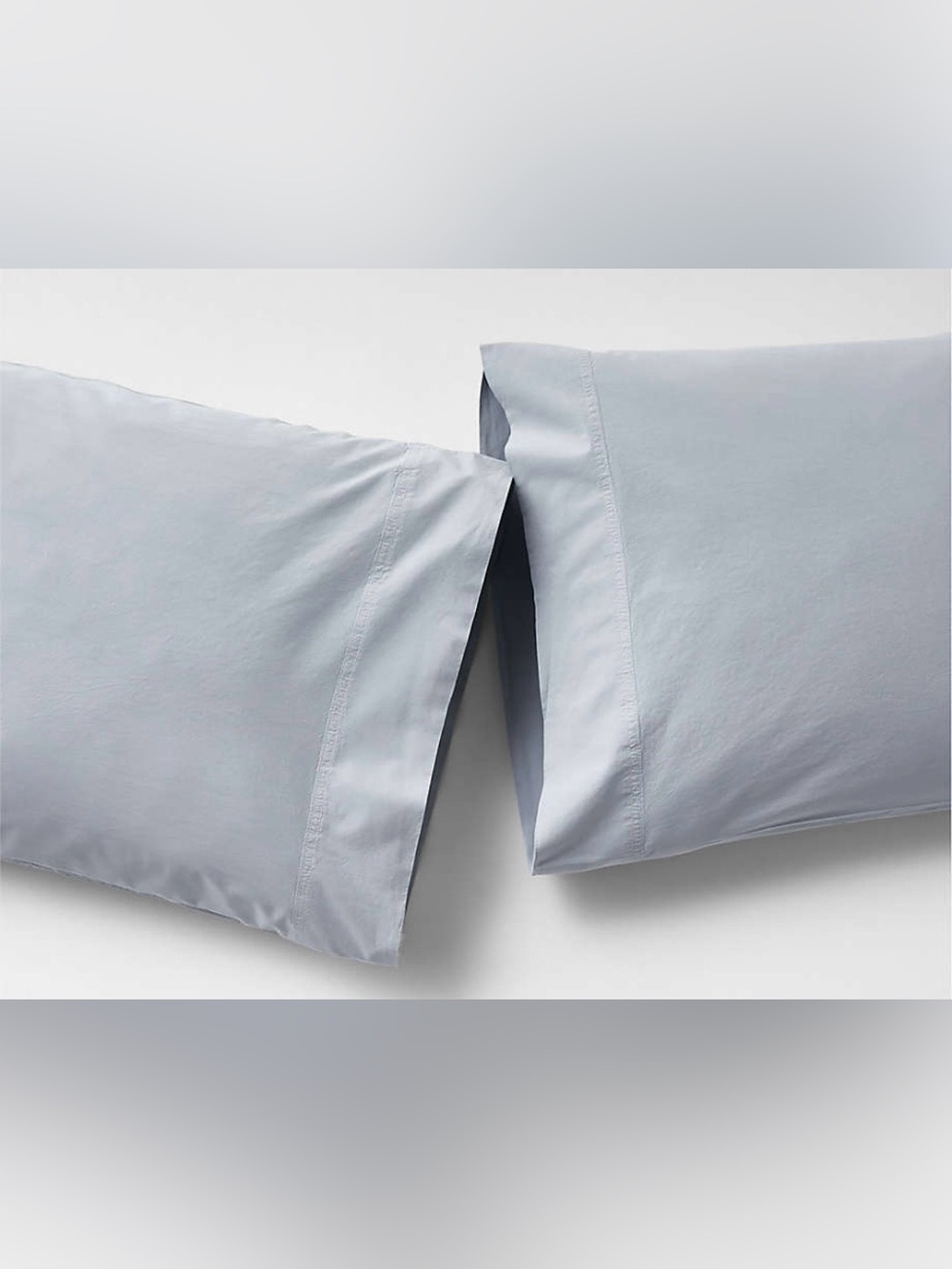 Set of Two WASHED ORGANIC COTTON Pillow Cases